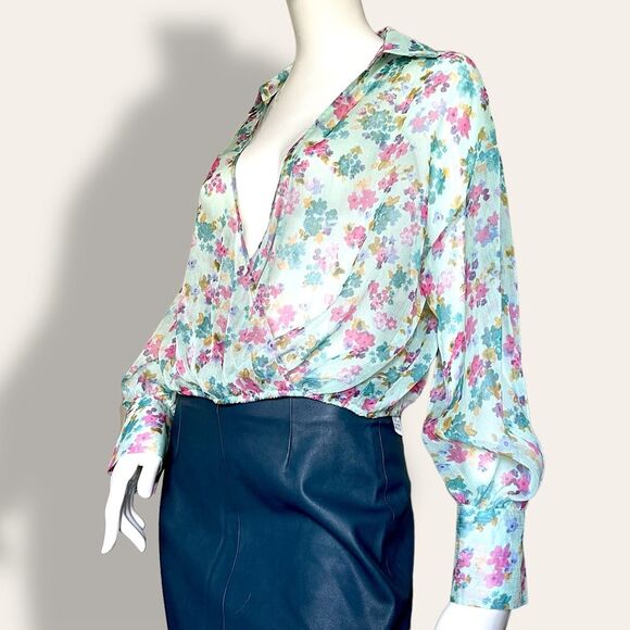 Zara crop Top blouse M - Picture 4 of 5